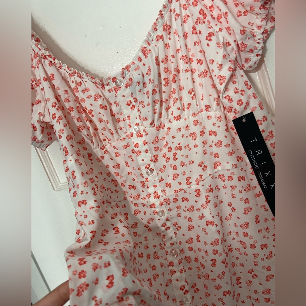 pink and white pretty dress